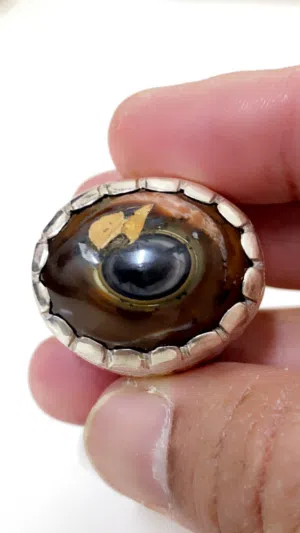 خاتم ملكي عقيق يماني سليماني طبيعي من نوع آخر