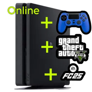 Ps4 slim online 500gb + gta V + fc25+ rainbow six siège