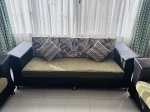 9 seater sofa with center table and tv table