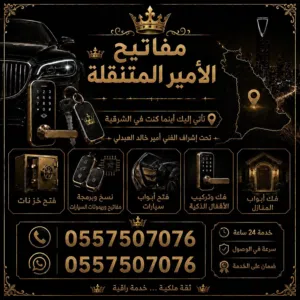 فني_مفاتيح الأمير المتنقلة_فتح ابواب المنازل والسيارات_برمجه_مفاتيح_ريموتات_فك_تركيب_الاقفال الذكية
