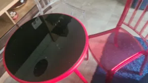 beautiful table with 2 chairs