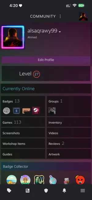 حساب Steam للبيع بدون الأيميل الاساسي