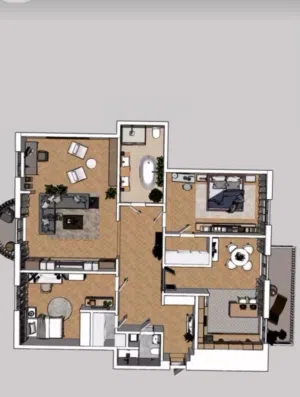 تصميم  شقق وفلل وغرف جيمنج 3D