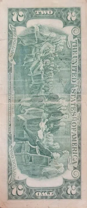 1976 $2 US Dollar Bill – Bicentennial – Circulated (Rare Collectible Item)