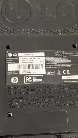 شاشة LG LED مقاس 19 إنش بحالة ممتازة جداً للبيع (موفرة للطاقة)