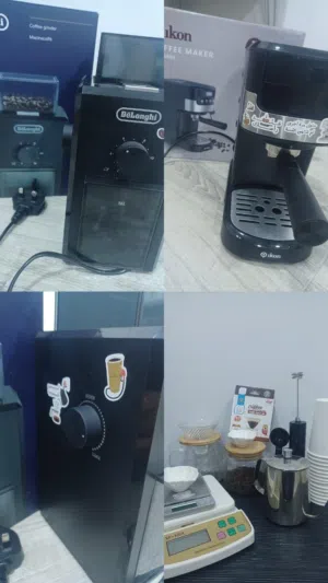 مكينة قهوه من شركة Ikon وطاحنة قهوه من شركة Daloneg