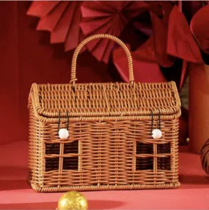 سلة - علبة سلة تخزين وجبات خفيفة على شكل منزل بيت