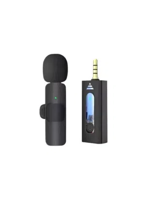 K35 High-Quality Wireless Noise-Cancelling Microphone – Sleek Black Design