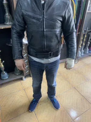 جاكيت جلد دراجات ثقيل للبيع