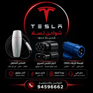 يتوفر شاحن تسلا الأصلي متنقل