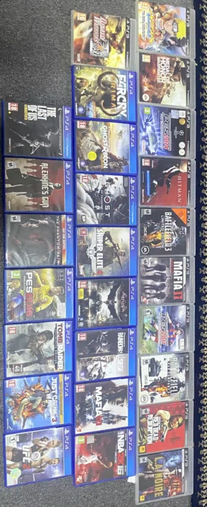للبيع اشرطه بلاستيشن 4 و3