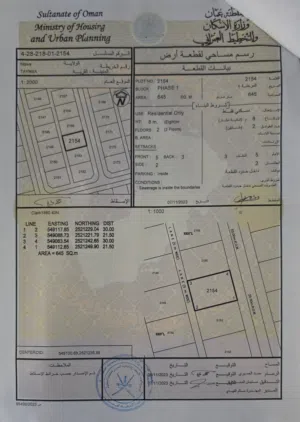 Residential Land for Sale in Al Dakhiliya Nizwa