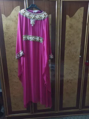 عباية خليجية شيفون شك يدوي. مناسبة لجميع الاحجام فري سايز