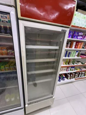 ثلاجة عرض زجاج للسوبرماركت تبريد 100٪