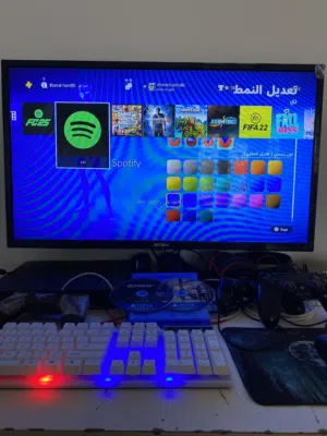 بلايستيشن 4 سليم ون تيرا مع شريط فيفا 22 و ذادفجن 2 وجراند وماين كرافت وفورت نايت شوف الوصف مهم جدا