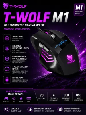 T-WOLF M1 7D GAMING MOUSE