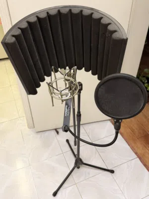 BMS-101 PA Microphone Stand with Tovaste Microphone Pop Filter + SE microphone filter + Shock mount