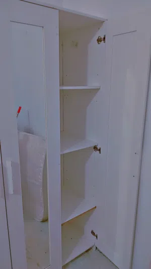 White Clothes Wardrobe with Mirror