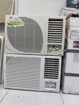 مكيف شباك مستعمل مجرب ونضيف تبريد سريع موفر للطاقه والكهرباء مع التوصيل والتركيب وضمان شهر
