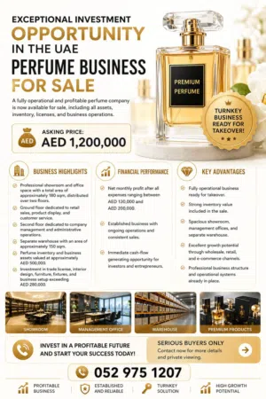 فرصة استثمارية ذهبية في قطاع العطور بالإمارات