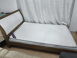 Queen bed frame with mattress - excellent condition