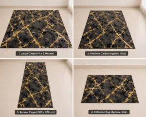 SET OF 4 MATCHING CARPETS FOR SALE