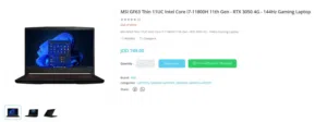 MSI GF63 THIN 11UC i7-11800H Gaming Laptop