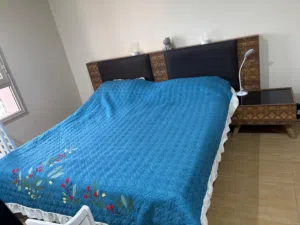 1 king bed 2 bedside tables dresser wardrobe mirror and clock without mattress