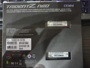 G.Skill Trident Z Neo 16GB (2x 8GB) Kit DDR4 3600 MHz .. تاريخ الانتاج 11 2025 _ اقرأ الوصف
