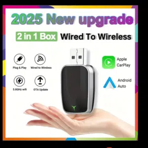 Wireless Carplay Adapter قطعة كار بلاي واندرويد أوتو لاسلكية