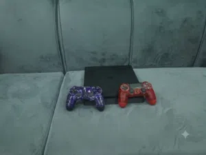 PS4 Slim 500GB + 2 Controllers – 60 BD (Exchange Available)