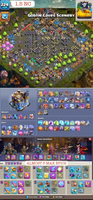 clash of clans accounts th18 near max
