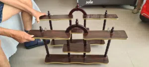 4 Tier Wooden Walf Shelf Decor