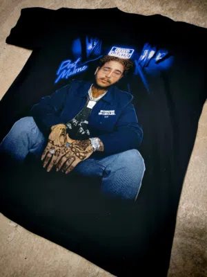 Post Malone Graphic T-Shirt Black Oversized XL Hip Hop Streetwear