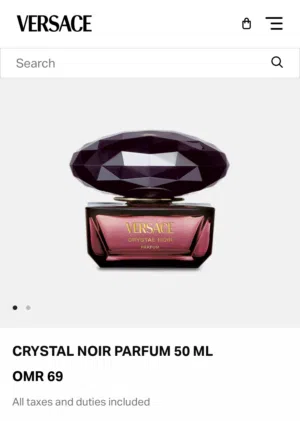 Versace Crystal Noir Edp 50ml Perfume