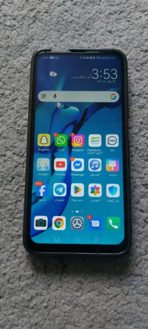 هواوي Y9s مستعمل مع شاحن وسماعات، ذاكرة 128 جيجابايت، أزرق
