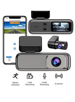 كاميرا تسجيل للسيارت امامي و خلفي دقة تسجيل 4K  بتدعم جميع سعت ميموري