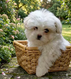 The cutest 60-day-old Maltese kitten loves to play and eats well. She has received her bivalent vacc