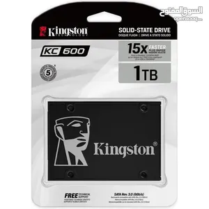 هارد دسك اس اس دي داخلي سريع 1000GB KINGSTON KC600 3D NAND 15X SPEED DESKTOP - LAPTOP GAMING SSD