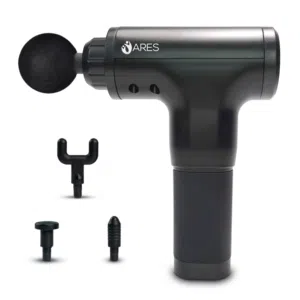 جهاز المساج المحمول والقابل للشحن ARES Gun Massager الأكثر مبيعاَ شامل بأربع روؤس شامل التوصيل