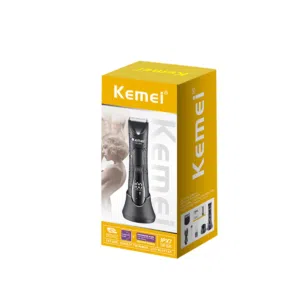 أفضل ماكينة الحلاقة لا الاماكن الحساسة الاحترافية Kemei KM-1840. تصميمها العصري