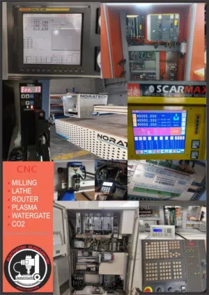Maintenance and repair of the cnc machines and waterjet ,fiber laser, Co2 , Router ,milling,lathe
