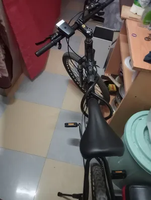 folding bike and Chromebook laptop