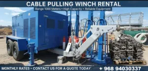 6 Ton Winch Machine for Rent in Oman  10 Ton Cable Pulling  1000m Length