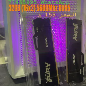 32GB (16x2) 5600Mhz DDR5 Black color