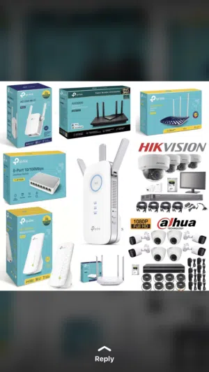 Cctv Cameras / Satellite dish / Wifi Routers / Android boxx