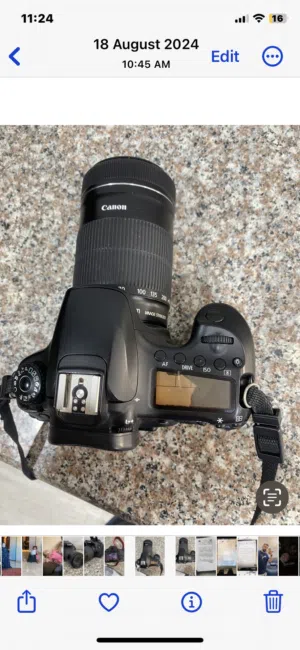 كاميرا تصوير فوتوغرافية احترافية canon 60D lens 255-55 معها عدسة بحالة جيدة و شنتة اصلية و شاحن