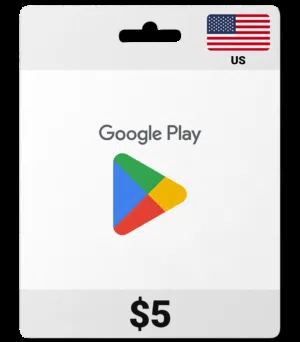 بطاقات جوجل بلاي 5$ أمريكية بسعر رخيص!