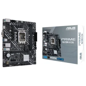 مذربورد ايسوس لمعالجات انتل جيل 12 + 13 + 14 - ASUS PRIME H610M-K D4 ARGB/DDR4 LGA 1700 MOTHERBOARD