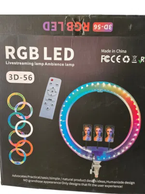 Ring Light RGB LED رنج لايت حجم كبير 22 إنش مع ستاند طويل